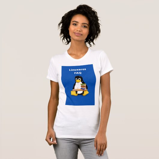 Linuxeros FAQ T-shirt (Voorkant volledig)