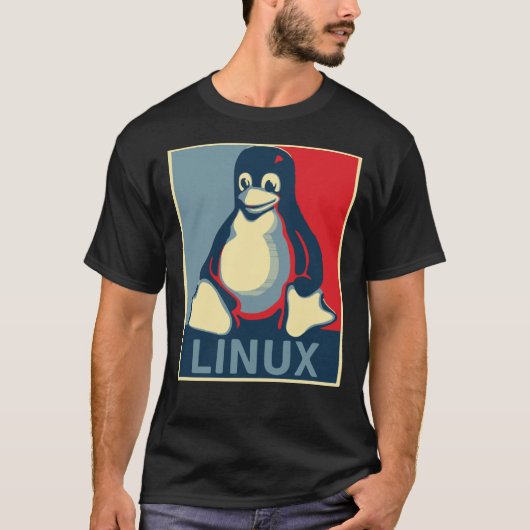Linuxpinguïn obama poster Classic T-Shirt (Voorkant)