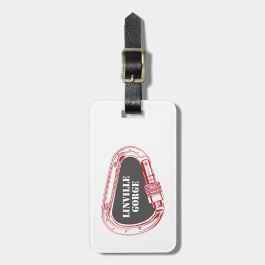 Linville Gorge Climate Carabiner Bagagelabel (Voorkant verticaal)