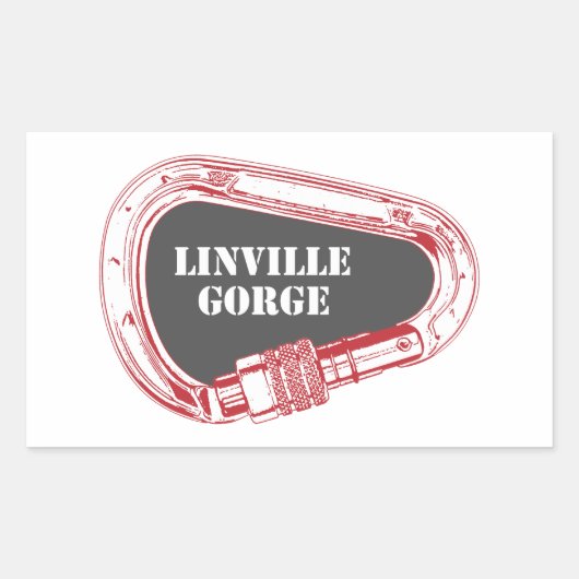 Linville Gorge Climate Carabiner Rechthoekige Sticker (Voorkant)