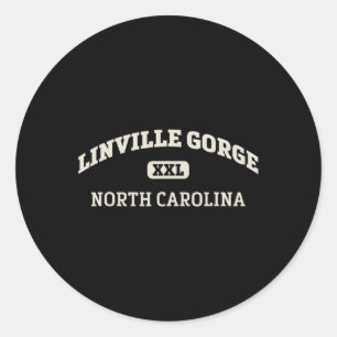Linville Gorge College Style Rock Climbing Ronde Sticker