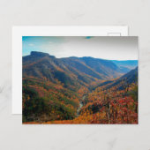 Linville Gorge in Autumn, North Carolina Briefkaart (Voorkant / Achterkant)