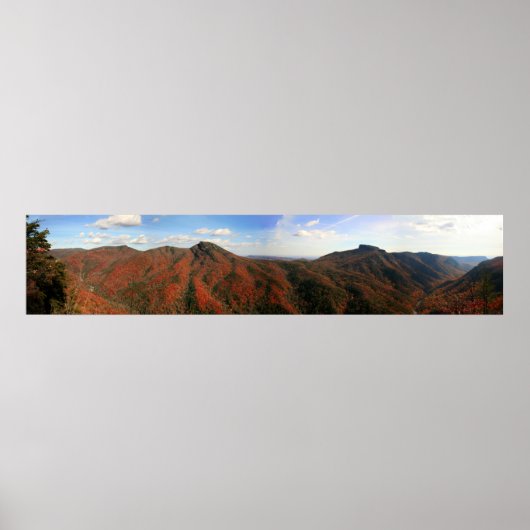 Linville Gorge in Autumn, North Carolina Poster (Voorkant)