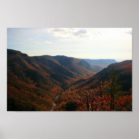 Linville Gorge in Herfst, North Carolina Poster (Voorkant)