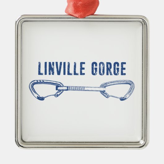 Linville Gorge North Carolina Climate Quickdraw Metalen Ornament (Voorkant)