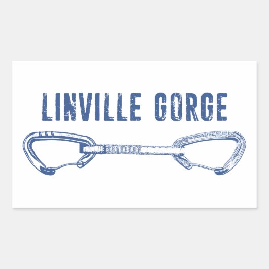 Linville Gorge North Carolina Climate Quickdraw Rechthoekige Sticker (Voorkant)