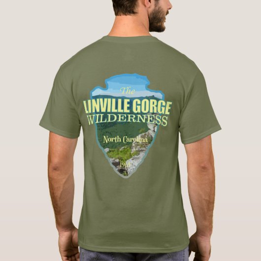 Linville Gorge WA (pijlpunt) T-shirt (Achterkant)