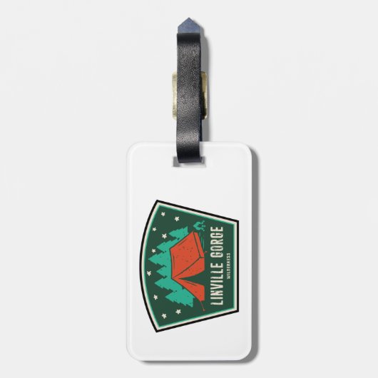 Linville Gorge Wilderness North Carolina Camping Bagagelabel (Achterkant verticaal)