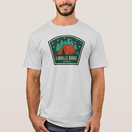 Linville Gorge Wilderness North Carolina Camping T-shirt (Voorkant)
