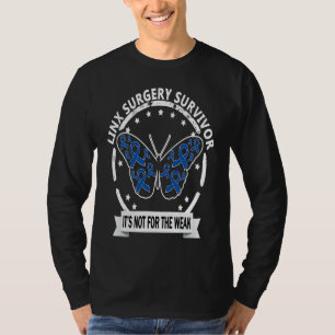 Linx-operatie overlevende blauwe lint vlinder bewu t-shirt
