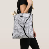 Linyi China Kaart Tote Bag (Dichtbij)