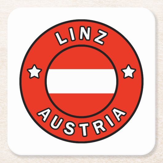Linz Austria Kartonnen Onderzetters (Voorkant)