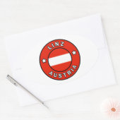 Linz Austria Ovale Sticker (Envelop)