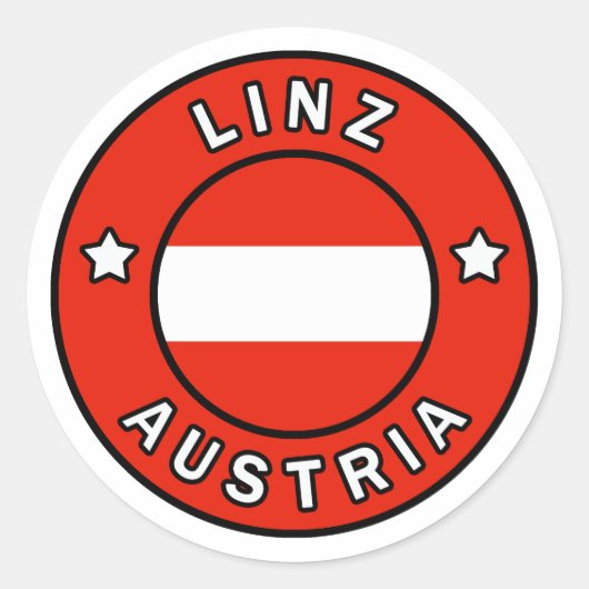 Linz Austria Ronde Sticker (Voorkant)