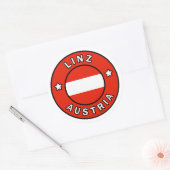 Linz Austria Ronde Sticker (Envelop)