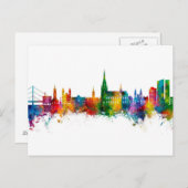 Linz Austria Skyline Briefkaart (Voorkant / Achterkant)