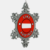 Linz Austria Tin Sneeuwvlok Ornament (Links)