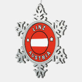 Linz Austria Tin Sneeuwvlok Ornament (Rechts)