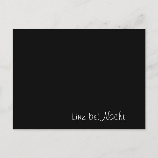 "Linz bei Nacht" grappige kaart (Voorkant)