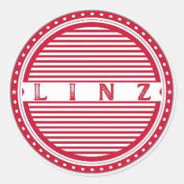 Linz City Pride Emblem – Austria Identity Ronde Sticker