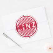 Linz City Pride Emblem – Austrian Identity Ronde Sticker (Envelop)