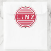 Linz City Pride Emblem – Austrian Identity Ronde Sticker (Tas)