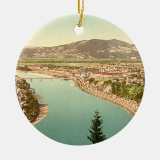 Linz in Oostenrijk Keramisch Ornament (Voorkant)
