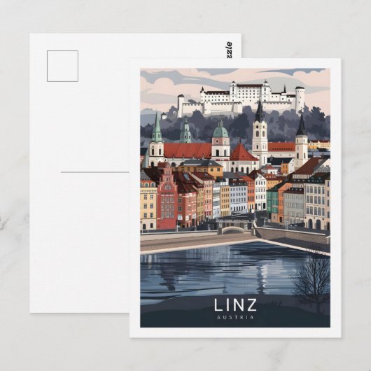Linz Oostenrijk Beroemde Reisplaats Briefkaart (Voorkant / Achterkant)
