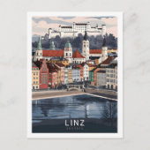 Linz Oostenrijk Beroemde Reisplaats Briefkaart (Voorkant)