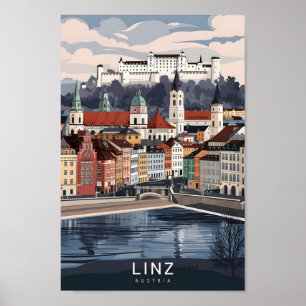 Linz Oostenrijk Beroemde Reisplaats Poster