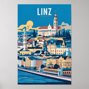 Linz Oostenrijk Beroemde Reisplaats Poster