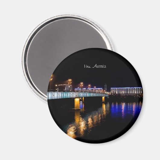 Linz, Oostenrijk Magneet (Voorkant / Achterkant)