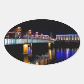 Linz, Oostenrijk Ovale Sticker (Voorkant)