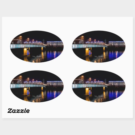 Linz, Oostenrijk Ovale Sticker (Vel)