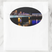 Linz, Oostenrijk Ovale Sticker (Tas)