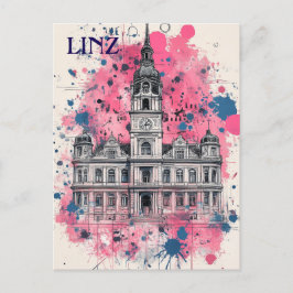 Linz Oostenrijk Reizen Briefkaart