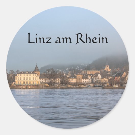 Linz Rhein Duitsland Ronde Sticker (Voorkant)
