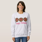 Linzer Torte Kerstmis Cookie Holiday Sweatshirt (Voorkant volledig)