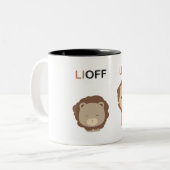Lioff Lion Tweekleurige Koffiemok (Voorkant links)