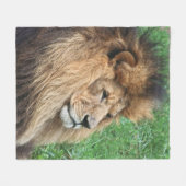 Lion 001 fleece deken (Voorkant (Horizontaal))