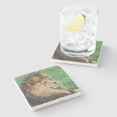 Lion 001 stenen onderzetter (Zijkant)