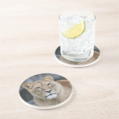 Lion 004 zandsteen onderzetter (Zijkant)
