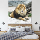 Lion 020 canvas afdruk (Insitu (Slaapkamer))