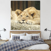 Lion 040 canvas afdruk (Insitu (Slaapkamer))
