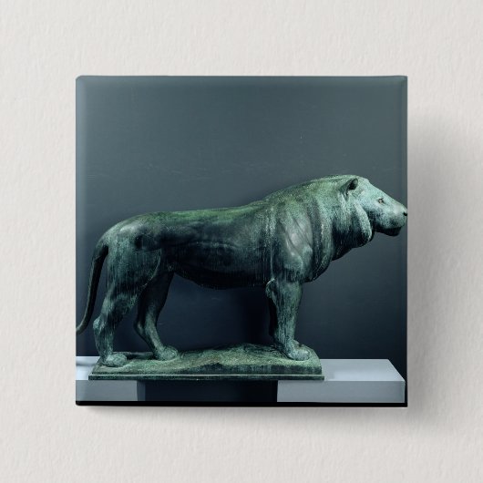 Lion, 1904 vierkante button 5,1 cm (Voorkant)