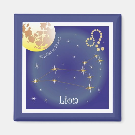 Lion 23 juillet au 22 août Magnet (Voorkant)