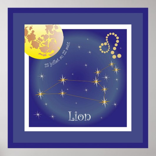 Lion 23 juillet au 22 août Poster (Voorkant)