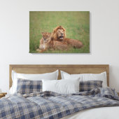Lion 2 canvas afdruk (Insitu (Slaapkamer))
