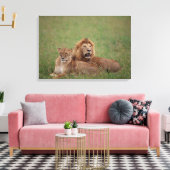 Lion 2 canvas afdruk (Insitu (Woonkamer))