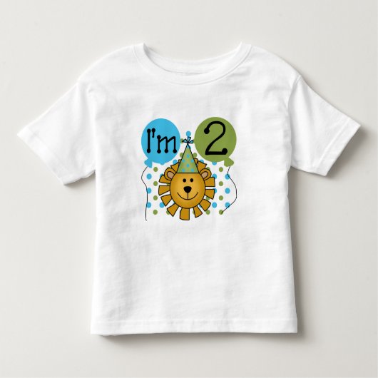 Lion 2e verjaardag T-shirts en cadeautjes (Voorkant)